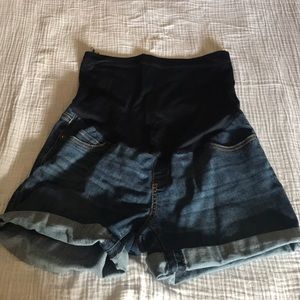 Maternity jean shorts